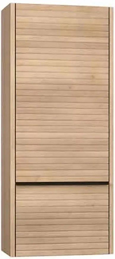 Dulap coloana mediu suspendat KolpaSan Orphia canelat 1 usa si 1 sertar 45x100 cm finisaj acacia