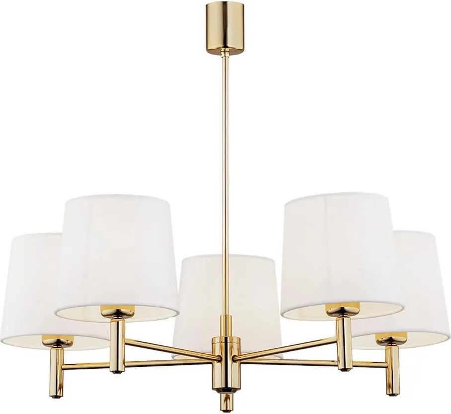 Brilagi - Candelabru cu tijă MONTE 5xE27/60W/230V crem/auriu