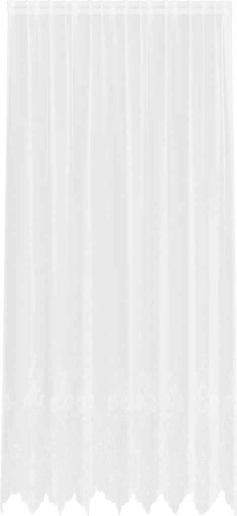 vidaXL Cortină din Dantelă cu perdele Alb 280 x 200 cm Poliester