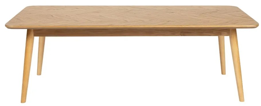 Măsuță de cafea în culoare naturală cu blat cu aspect de lemn de stejar 60x120 cm Fabio – White Label