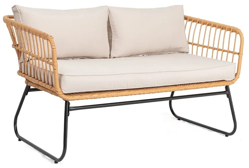 Set mobilier de grădină din ratan artificial Bonami Essentials Vistdal, bej