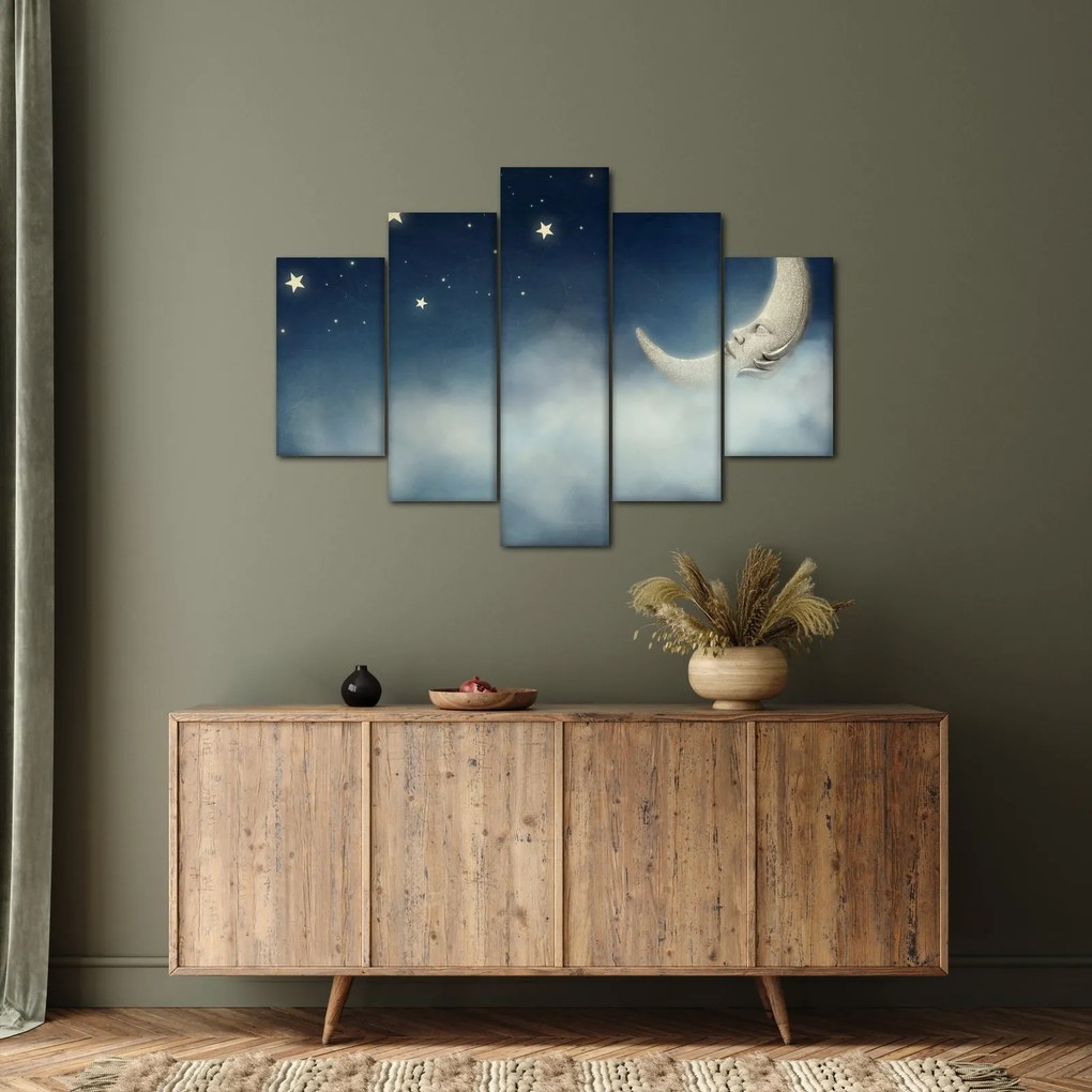 Tablou - Luna cu stele (150x105 cm)
