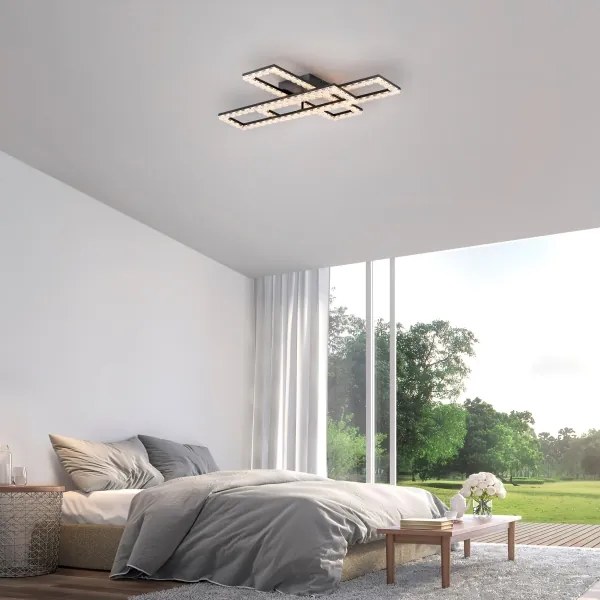JUST LIGHT. 14733-18 - LED Plafonieră GLITRA LED/35W/230V neagră