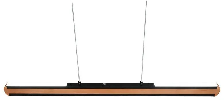 Lustră neagră/în culoare naturală LED Deacon – Trio