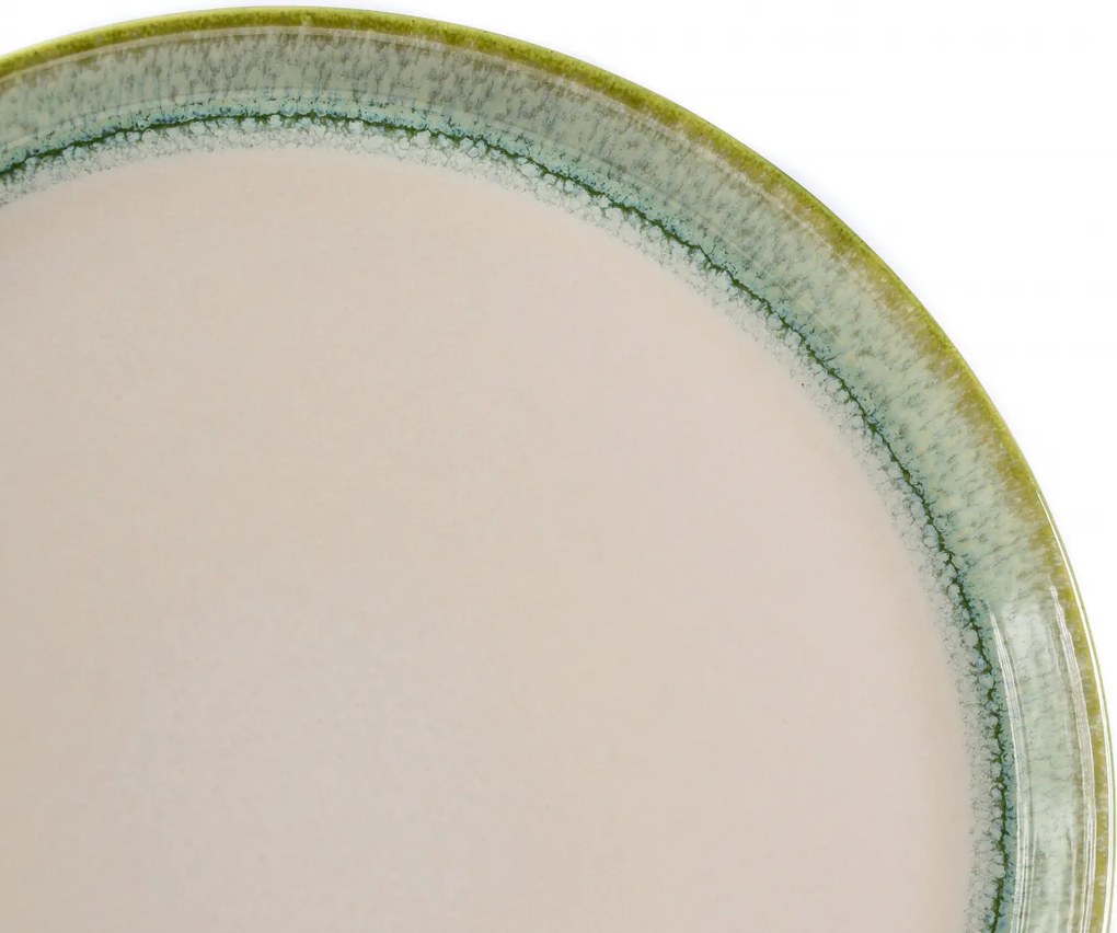 Farfurie Mica Desert 20cm Infinity Green, Glazurare Manuala (Horeca Profesional)