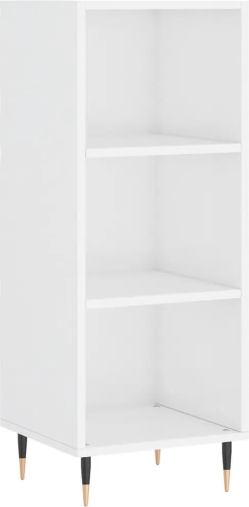 vidaXL Servantă, alb extralucios, 34,5x32,5x90 cm, lemn compozit