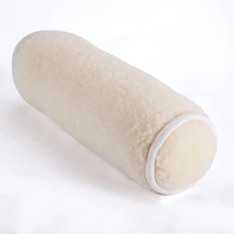Pernă relaxantă din lână de oaie, cilindru