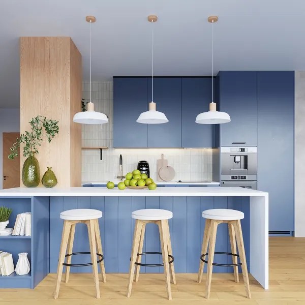 Lustră pe cablu Sollux SL.1321 FANO 1xE27/15W/230V alb