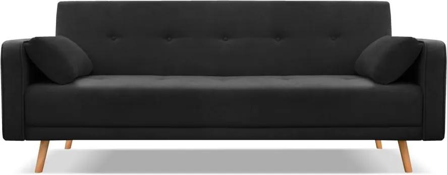 Canapea extensibilă Cosmopolitan design Stuttgart, negru, 212 cm