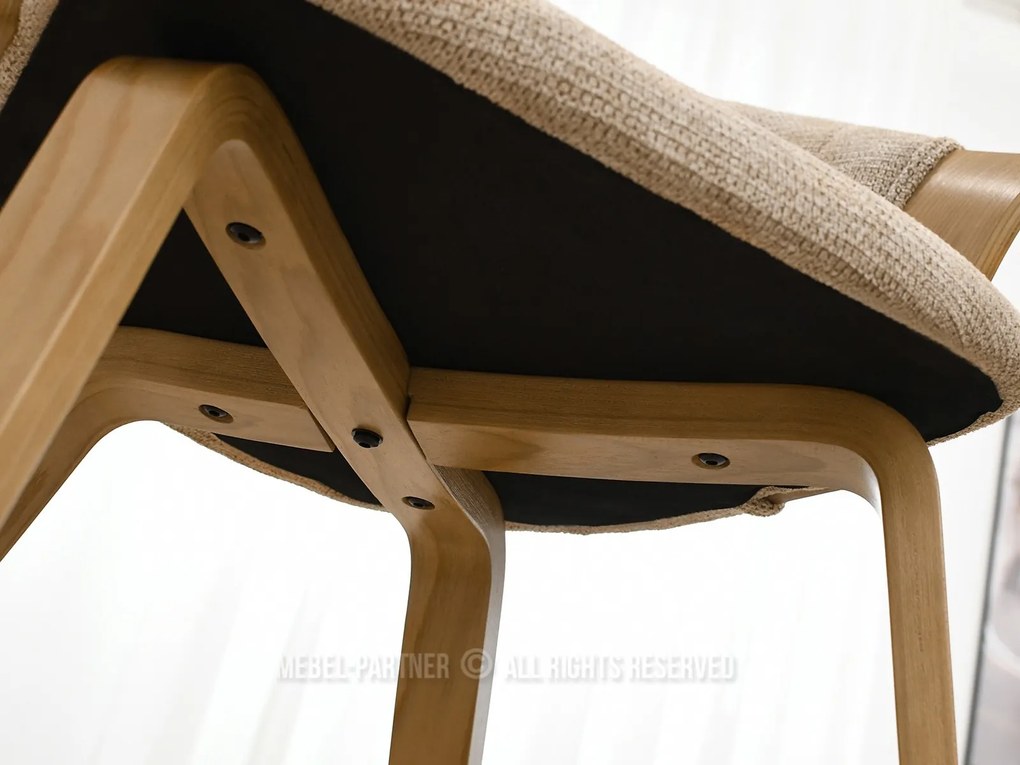Scaun Gurman (bej + stejar). Promo -8%. 1111074
