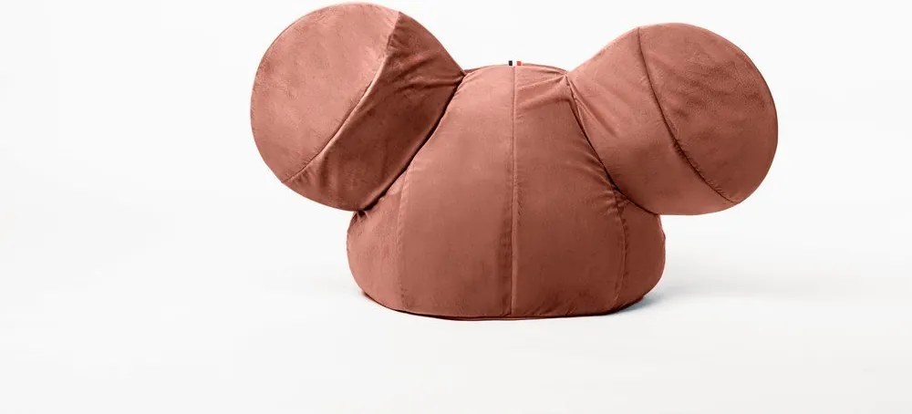 Fotoliu sac catifelat pentru copii The Brooklyn Kids Ears, roșu