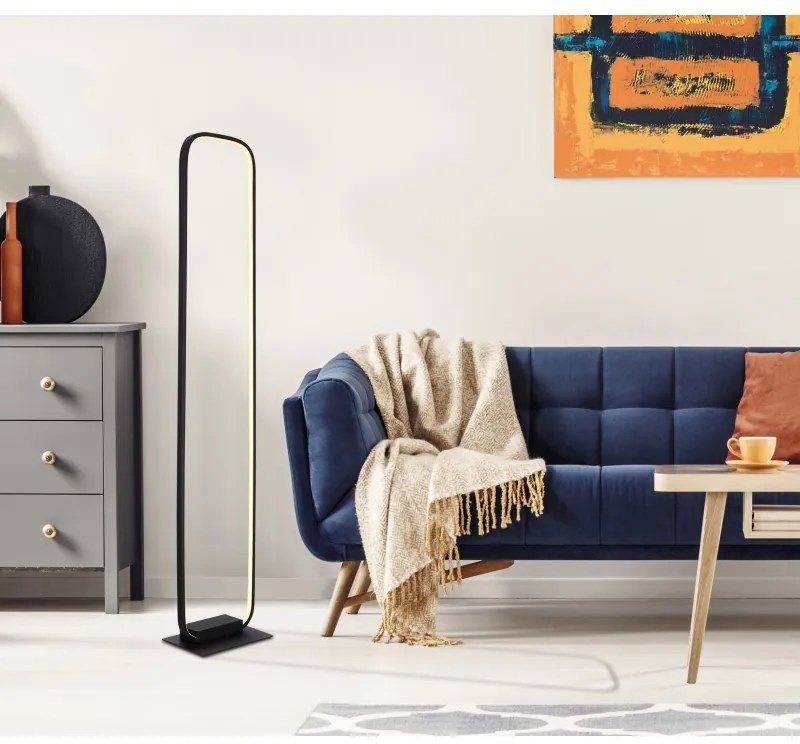 Lampadar LED de podea design modern SILLA negru