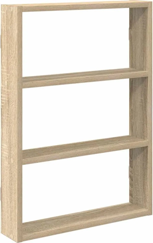 vidaXL Raft de perete, stejar sonoma, 43x9x60 cm, lemn prelucrat