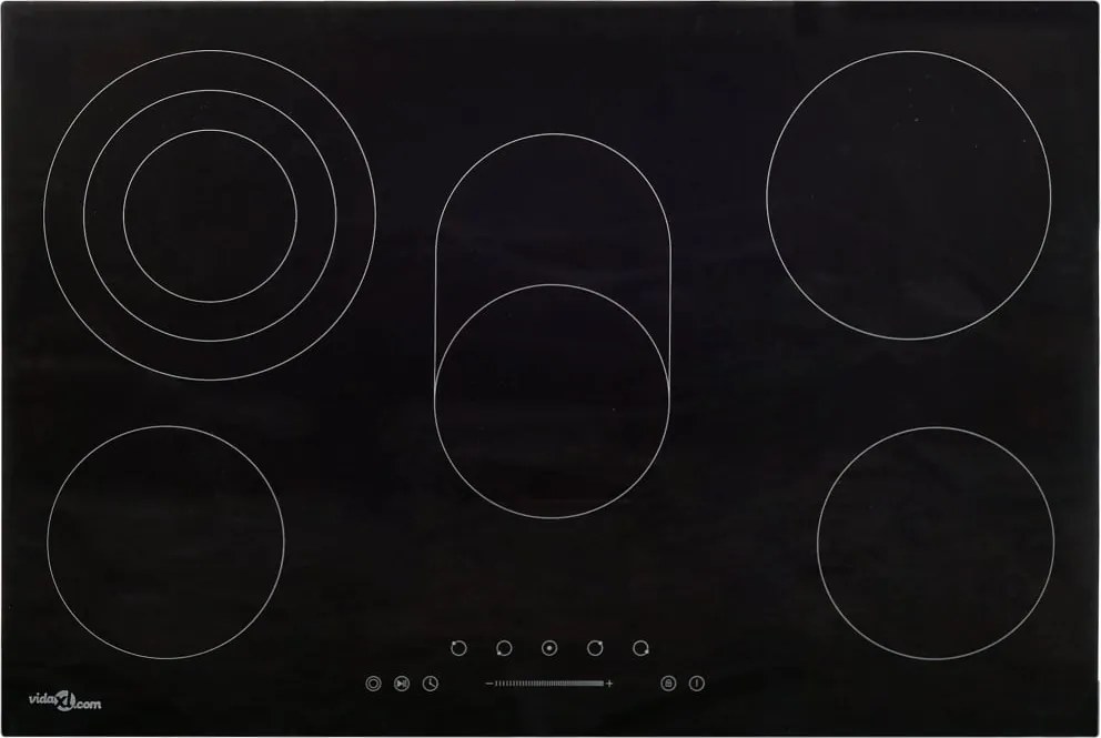 vidaXL Plită ceramică cu 5 arzătoare, control tactil, 90 cm, 8500 W