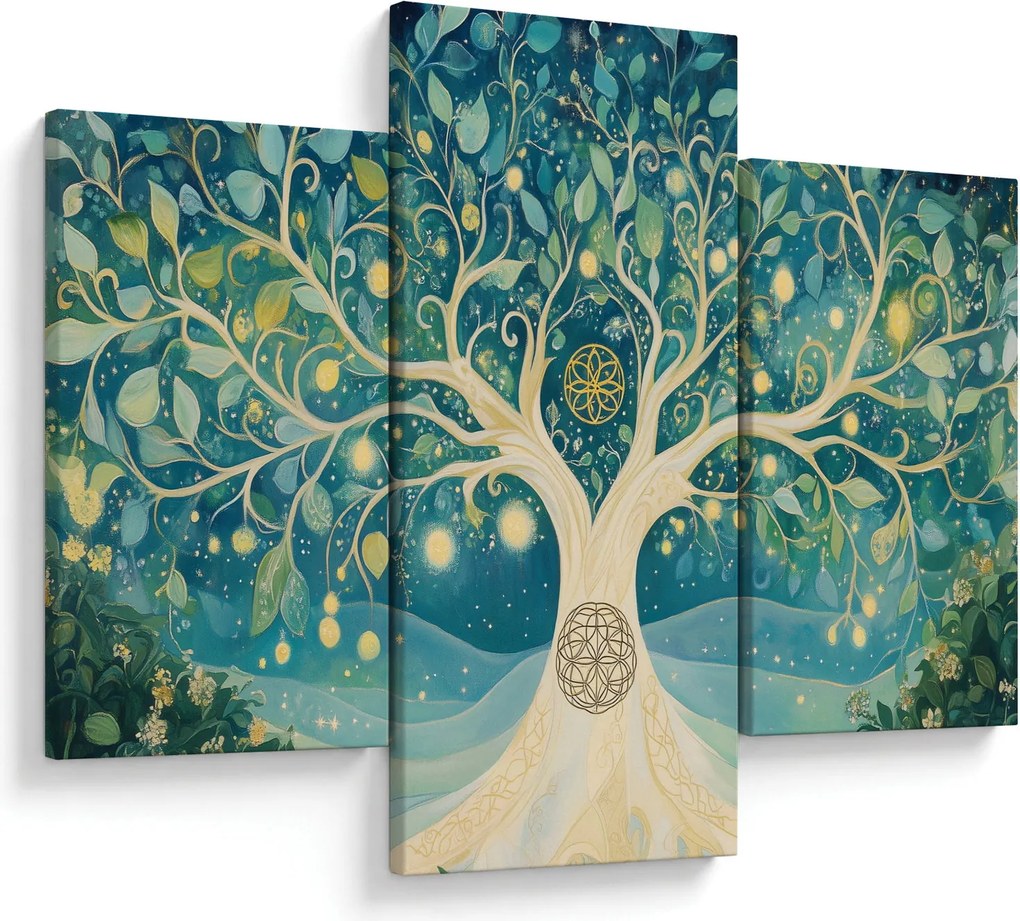 Tablou – Arbore magic cu spirale (90x60 cm)
