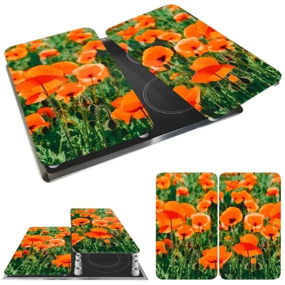 WENKO 2521434500 - Placă de acoperire ABDECKPLATTE, model Floare/Plantă, 30 x 52 cm, multicolor