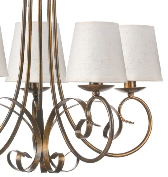 Lustră pe lanț ONLI POMPEI 5xE14/6W/230V bronz