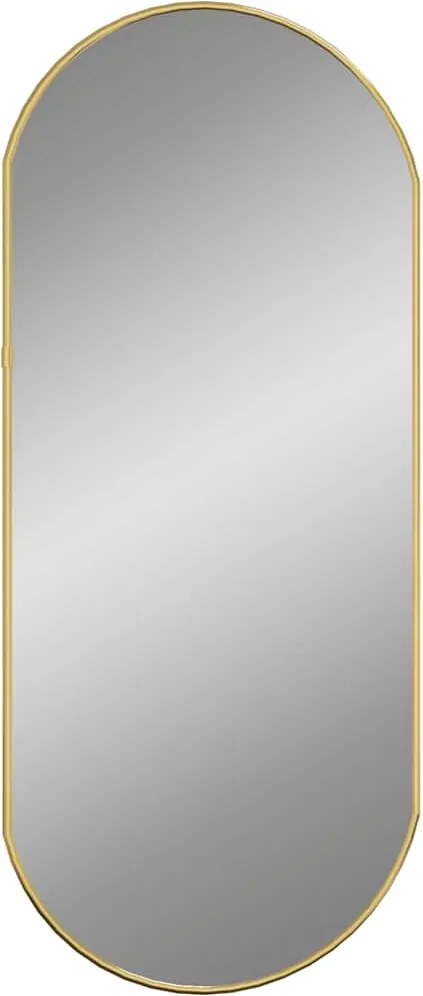 vidaXL Oglindă de perete, auriu, 70x30 cm, ovală