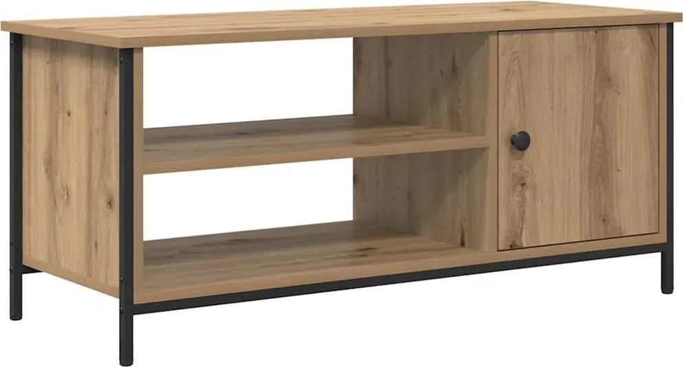 vidaXL Cabinet TV Stejar Artizanal 100 x 40 x 45 cm Lemn compozit