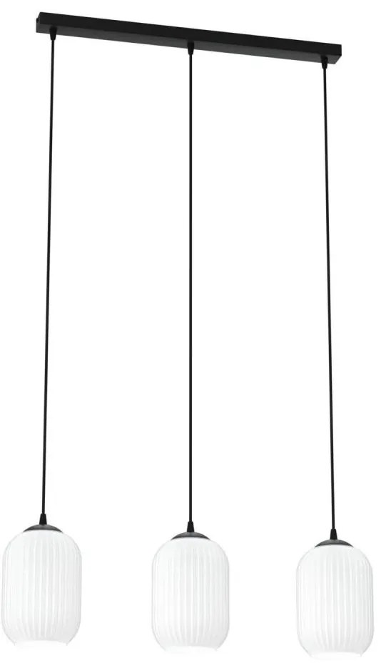 Lustră pe cablu VERDI 3xE27/15W/230V negru/alb