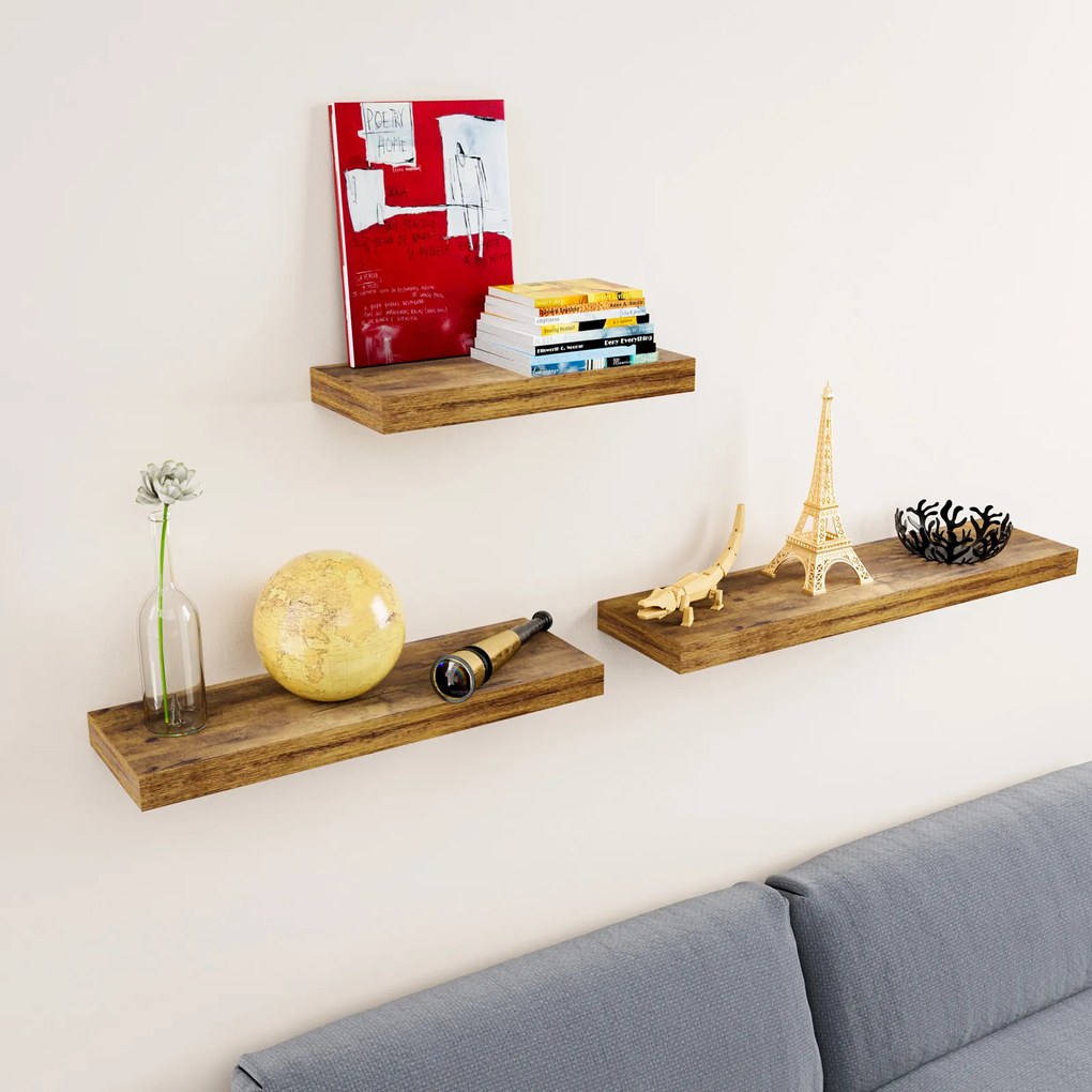 Poliță de perete FIGO+ consolă, 70cm, stejar închis Casaria