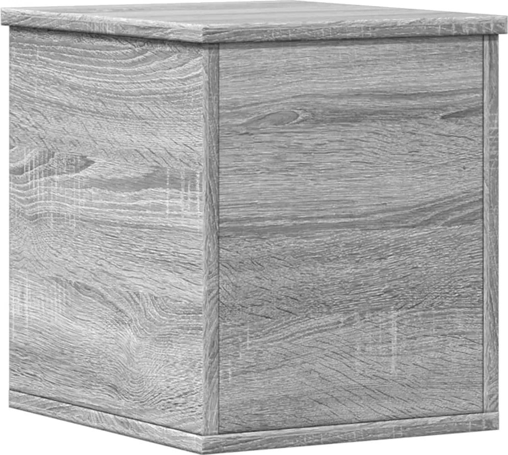 vidaXL Cutie de depozitare, gri sonoma, 30x35x35 cm, lemn prelucrat