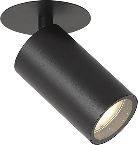 Spot încastrat modern negru GU10 50mm IP44 - Chels