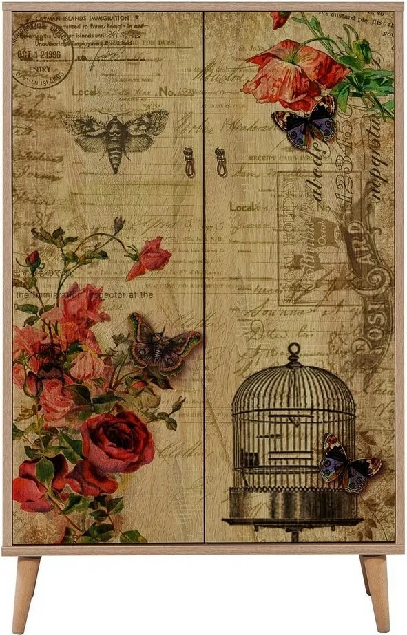 Dulap Mega Sonoma Oak Roses