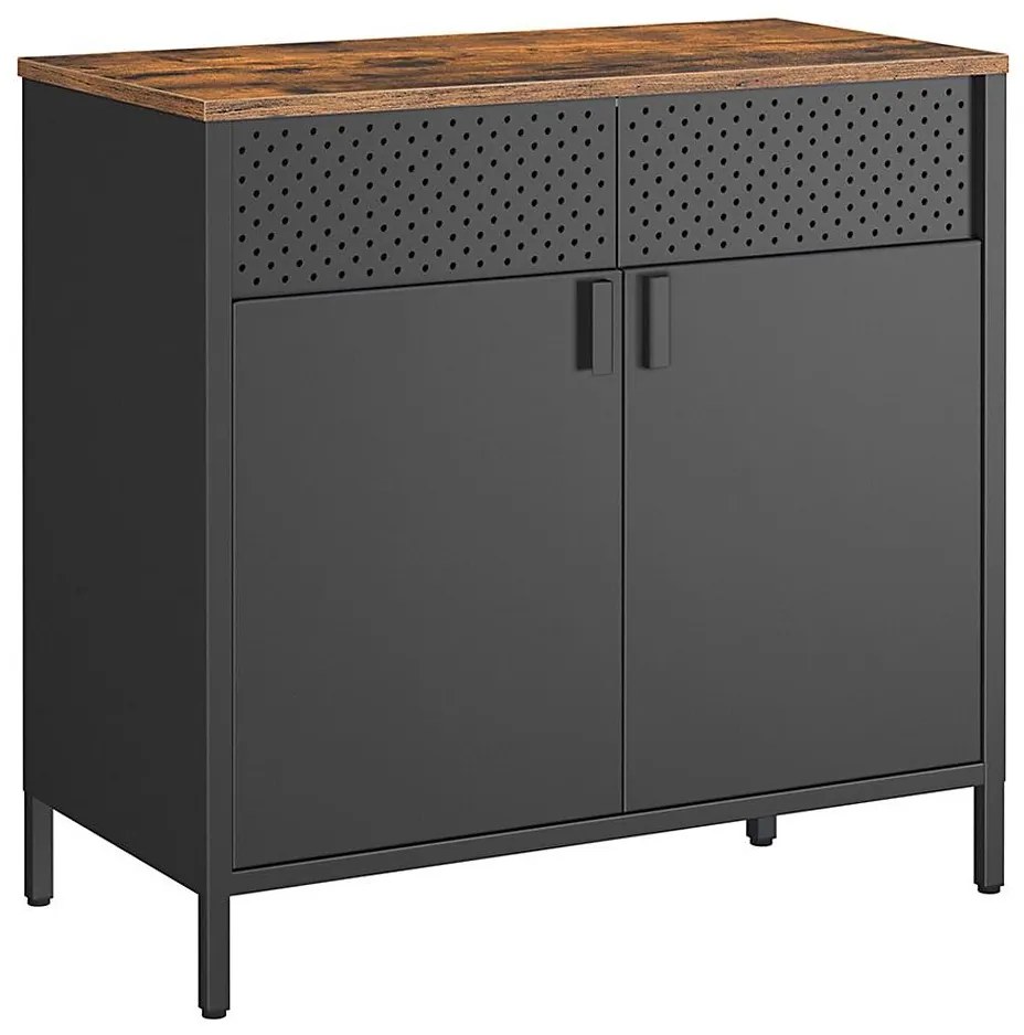 Comodă FIRA negru/maro