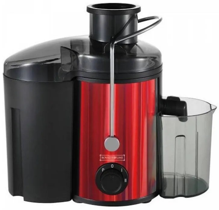 Resigilat: Storcator de fructe si legume  Royalty Line PJ-19001, 700 W, 2 viteze, 450 ml, Anti-picurare, Rosu