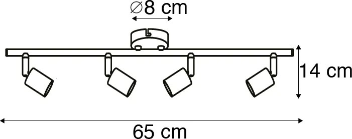Smart Spotlight Negru Inclinabil cu WiFi GU10 - Jeany
