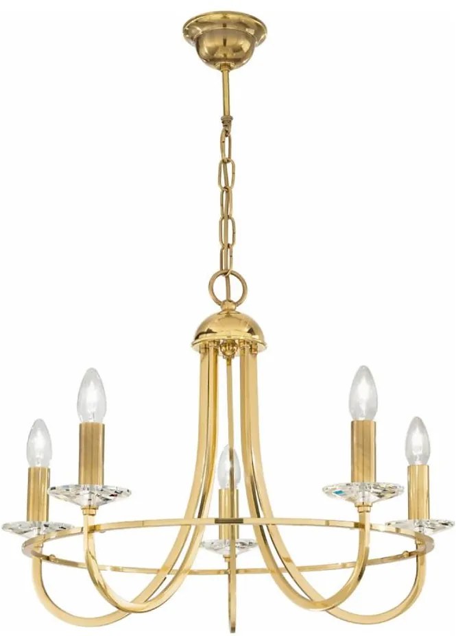 Kolarz 330.85.8C - Candelabru cristal IMPERIAL 5xE14/60W/230V auriu