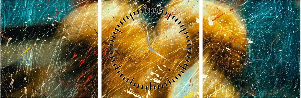 Tablou - Îngerii sărutăndu-se (cu ceas) (90x30 cm)