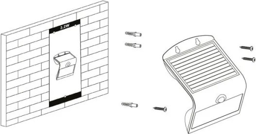 Eglo 98757 LAMOZZO - Lampă solară LED cu senzor, 3,2 W, 3,7 V, 2000 mAh, IP54