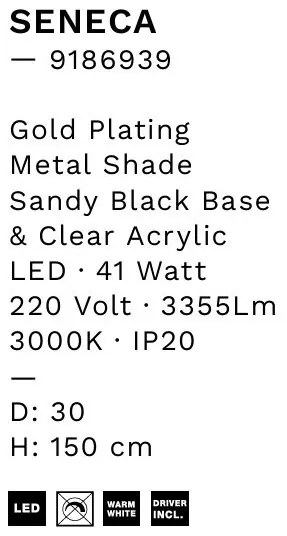 Lustra cu 5 pendule LED design modern Seneca