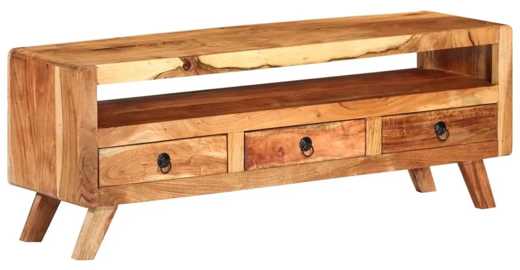 Comoda TV, 110x30x40 cm, lemn masiv de acacia 1, lemn masiv de acacia