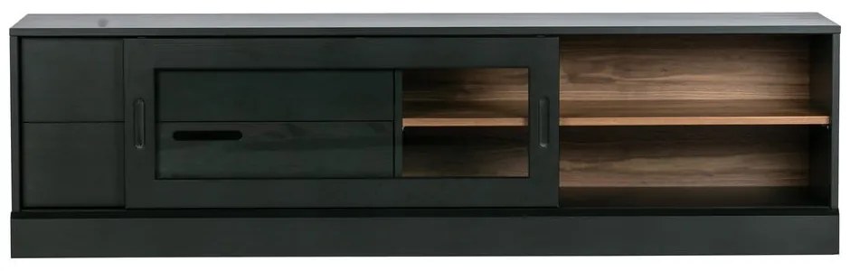 Comodă TV neagră din lemn de pin 180x50 cm James – WOOOD