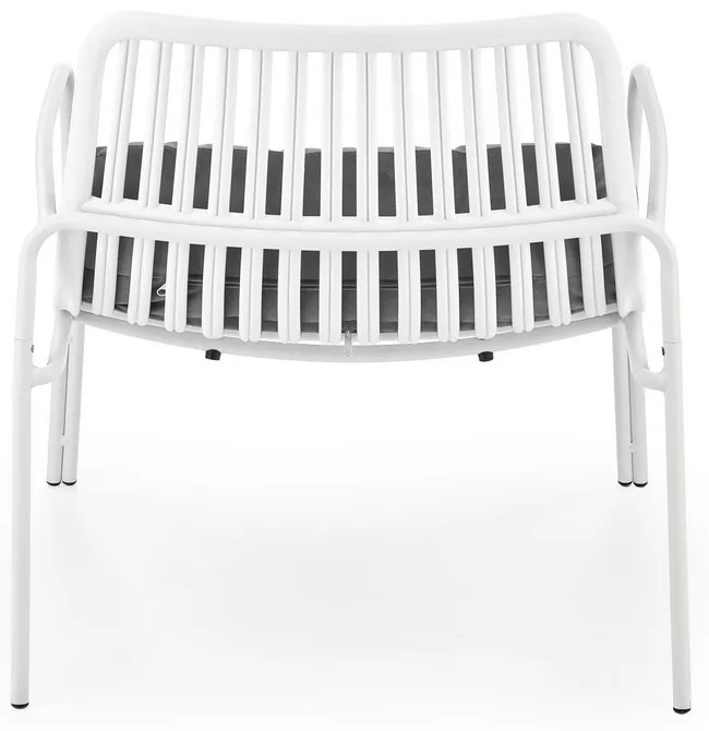 Scaun de gradina Melby, gri/alb