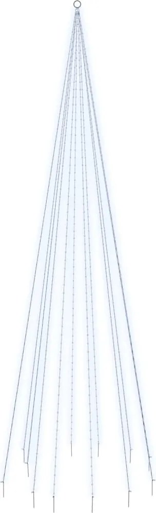 vidaXL Brad de Crăciun pe catarg, 732 LED-uri, alb rece, 500 cm