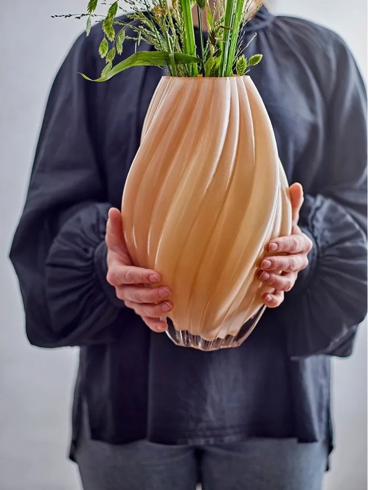 Vază portocalie din sticlă (înălțime 30 cm) Kanji – Bloomingville