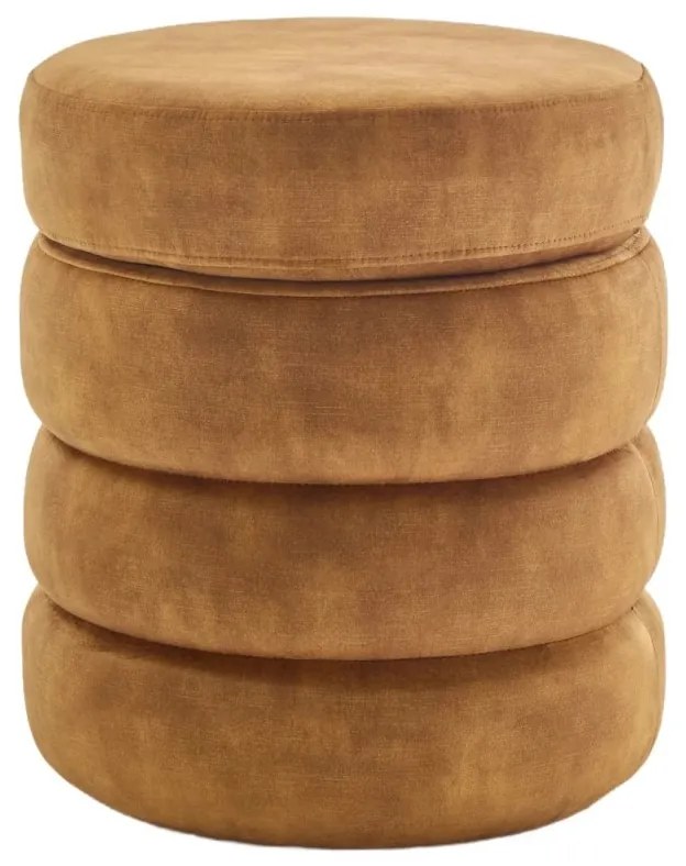 Bancheta cu spatiu de depozitare, Catifea Galben-Mustar, VOQUE 50cm A-46693 VC