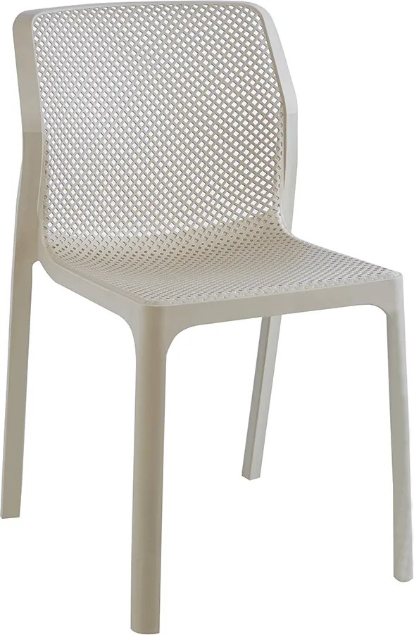 Scaun stivuibil, gri / maro gri-maro / plastic, LARKA