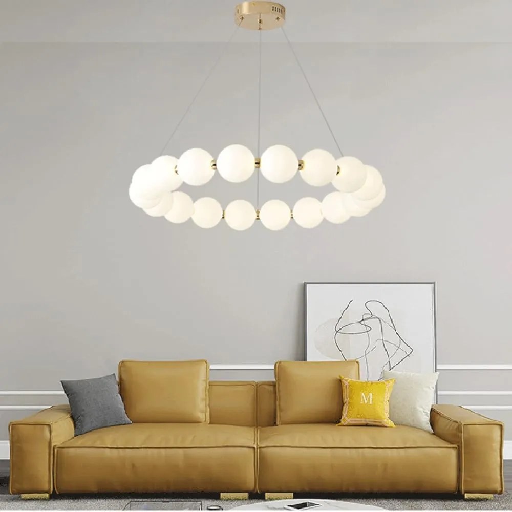 Lustră Nordică Suspendată cu 14 Bile și 40W – Design Modern și Funcționalitate, Model DM3870/14