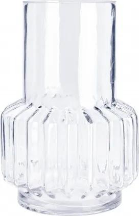 Vaza decorativa din sticla Asira Transparent, Ø17,2xH26 cm