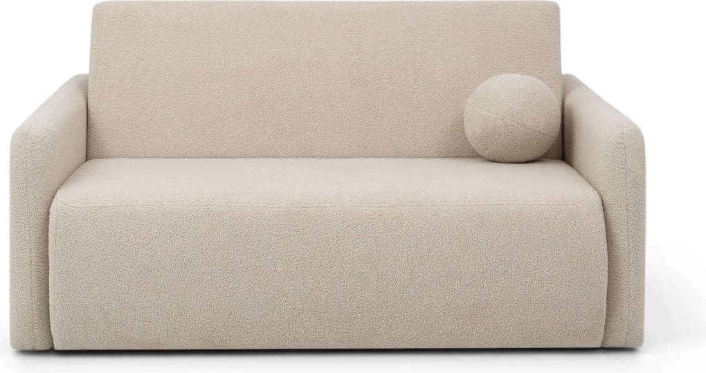 Canapea extensibilă Nido 3 locuri 140 cm cu ladă de depozitare - boucle bej deschis Quelle 03