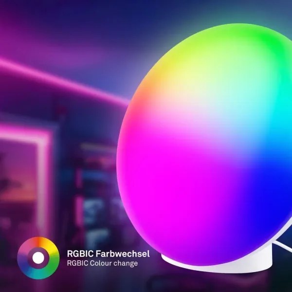 Brilo - Lampă de birou reîncărcabilă TARA LED RGBIC, reglabilă, 6W/5V, Wi‑Fi Tuya, cu telecomandă