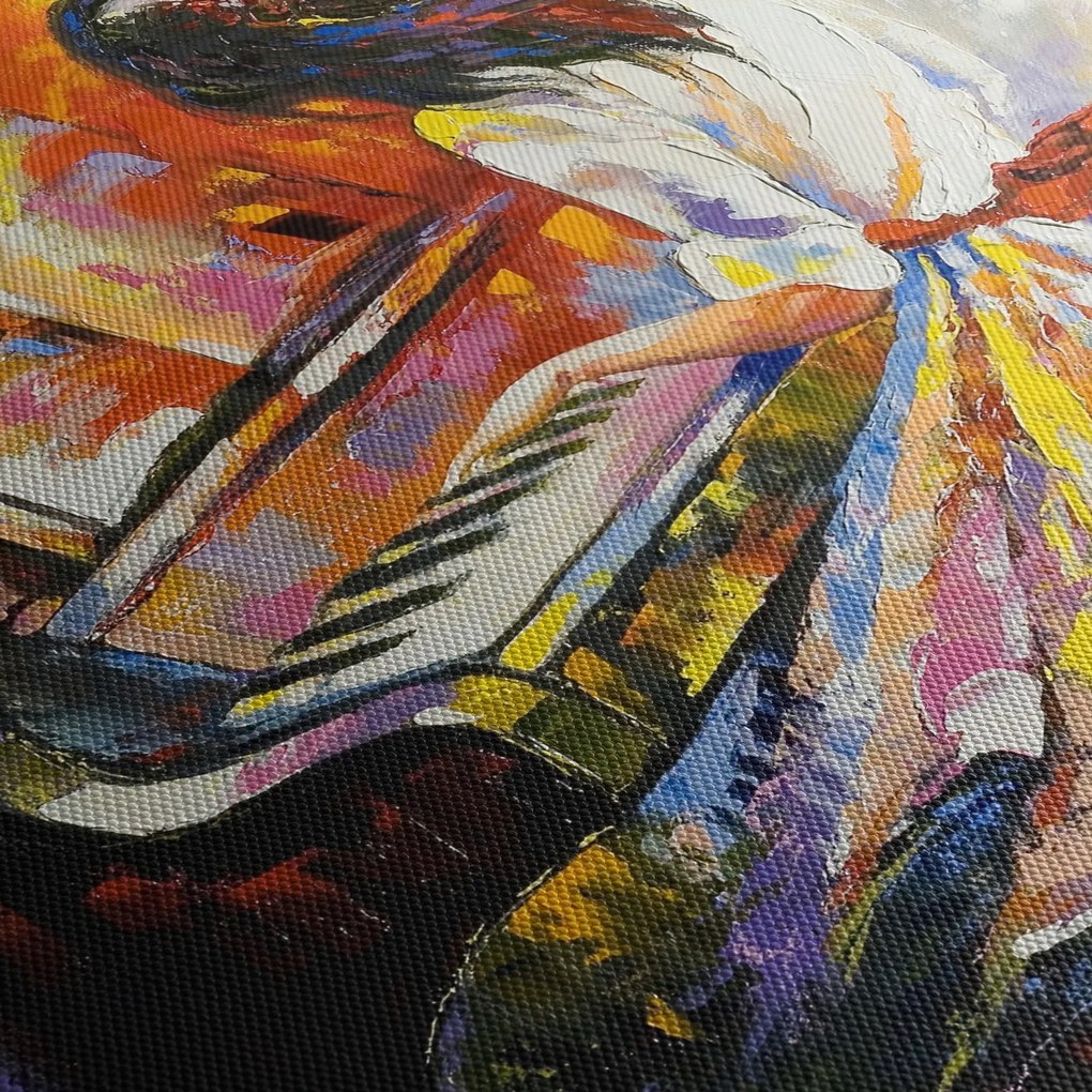 Tablou - Femeia cântând la pian (150x105 cm)