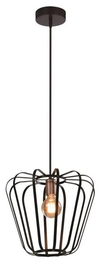 Lustră neagră din metal ø 35 cm Jonas – Candellux Lighting