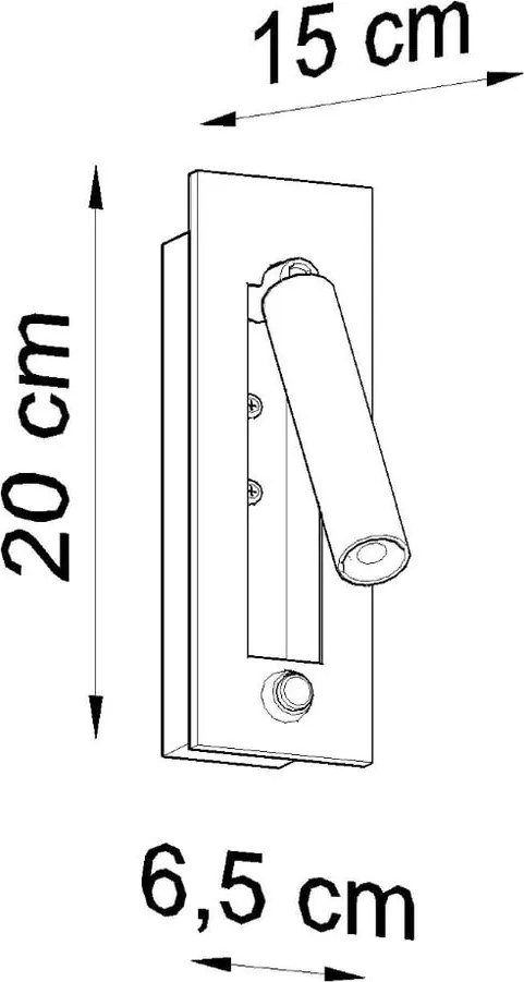 Aplică de perete neagră din metal Chimery – Sollux