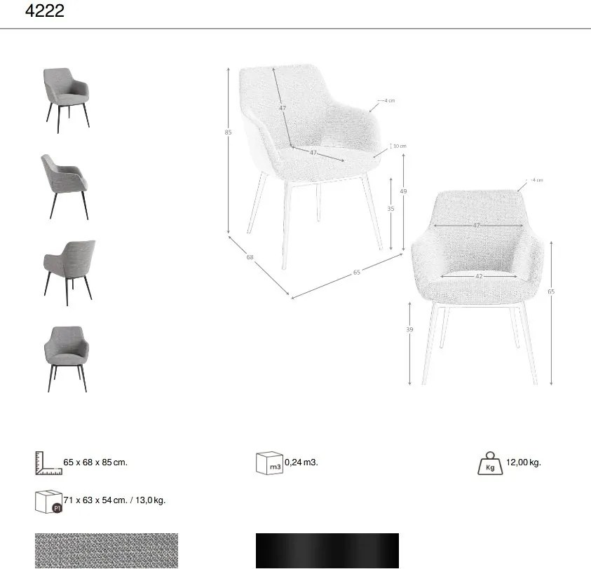 Scaun modern design italian Grey